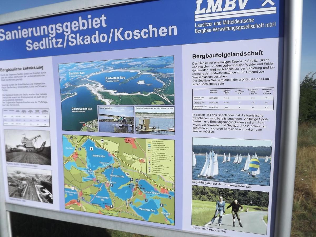 Großzügige Ferienwohnung am Waldesrand im Seenland Lauta Exterior foto